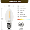 Miniatyrbild 2 av 4: 5 Bas C7 Stränglampor Julbybelysningstillbehörssladd Med 5 LED-lampor DB