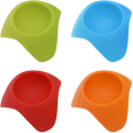Miniatyrbilde 1 av 2: 4 stk. Silikon Egg Kopper Hard Og Bløtkokt Egg Holder Gjenbrukbar Eggbrett-FARGE: Blå