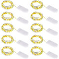 Miniatyrbillede 1 af 4: 10 stk. LED-lyskæde batteri, lyskæde lille med batteri, 1m 10 mikro [DB]