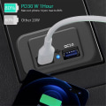 Pikkukuva 4 / 5: 2 kpl 12v/24v Rv Usb-pistorasia, kaksois Pd3.0 Type-c (usb C) & Quick Charge Qc3.0 Usb-a Porttipaneeli C