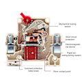 Miniatyrbilde 3 av 3: DC-bryter 1000V 2-polet Dobbel Mcb Solar PV 63A [DB] 40A