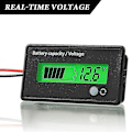 Miniatyrbillede 2 af 5: 2 stk. DC 12v 24v 36v 48v 72v Batterimåler Batterikapacitet Spændingsindikator Bly-syre Og Lithium I-c [db] black