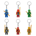 Miniatyrbillede 4 af 5: 12 stk Minifigur Byggeklodser Nøglering Vedhæng Børn Samle Model Nøglering [DB] onesize
