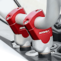 Miniatyrbillede 5 af 5: 28mm 22mm Styrholder Klemme Motorcykel Styr Forhøjer Montering Til Honda- Holdbar db Silver A