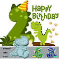 Pikkukuva 2 / 5: Db Dinosaurus Silikoniset Kakkuvuoat, Söpöt 3d Dinosaurus Kakkuvuoka Lapsille Syntymäpäiväkakku Baby Shower Juhlatarvikkeet
