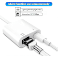 Miniatyrbillede 3 af 5: Lightning til Ethernet Adapter, Kompatibel 2 i 1 Ethernet Lan Netværksadapter med Opladningsport [DB]