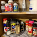 Miniatyrbilde 4 av 5: Klar akryl Lazy Susan dreieskive - Organizer kulelager roterende display base - Kjøkken krydderhylle og mer