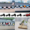 Miniatyrbild 3 av 5: DB 4-pack Luftfräschare Adapter För Tesla Model 3 / Y 2017-2023 Luftventil Klämmor Fräschare Hållare Med Distanser Mittkonsolhållare