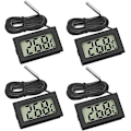 Miniatyrbild 1 av 5: Mini Digital LCD Termometer Temperatur med Temperaturgivare Sensor Testare för Kylskåp Frysar Akvarium (4X Svart) {db}