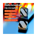 Miniatyrbilde 3 av 5: Trådløst støydempende mikrofonsystem Bærbar krageklipsmikrofon Podcast Intervju Kamera {DB black