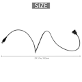 Miniatyrbillede 4 af 5: Bilinstrumentbræt Flush Mount USB Han Til Hun Stikforlængerpanel Kabel 1m [DB] black