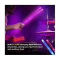 Pikkukuva 5 / 5: Led-valoa lähettävät rumpukapulat 15 värigradienttia Usb-ladattava + kytkin elektroniset rumpukapulat -bp [DB]