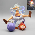 Miniatyrbilde 1 av 3: One Piece Luffy Gear 5 Anime Figur Sun God Nika 17cm PVC Action Figurine Statue Samleobjekt Modell Dukke Leker for Barn Gave C Db with box 16cm with light