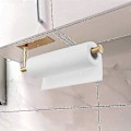 Miniatyrbilde 1 av 2: Kjøkkenrullholder Selvklebende/hull Baderom Papirhåndkleholder Under Skap db Silver
