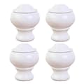 4 st PVC Dekorativa Gardinstångs-/Stångändar 28mm [DB]