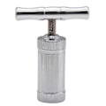 Miniatyrbilde 1 av 5: Ingefærpresse Ergonomisk Håndtak Avtakbar Høy Styrke Lekkasjesikker Lett å Klemme Flerbruks Sink Legering T-Formet Hvitløkspresse Verktøy [DB] Silver