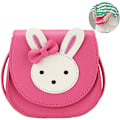 Miniatyrbillede 1 af 5: Pige skuldertaske, børn søde hare crossbody taske håndtaske mini prinsesse messenger tasker pung med justerbar rem til børn piger-JIE DB Rose red