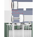 Pikkukuva 3 / 5: 4 kpl Painepainevauvanportit Kierretyt Spindle Rods Walk Thru Portit Tarvike Ruuvit Sarja Sopii A db