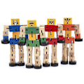 Miniatyrbild 4 av 5: Kvalitetshög Barn Cool Trä Deformerbar Leksak Trä Magisk Kub Robot Bil Människor Ändra Leksak slumpmässig färg db