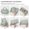 Miniatyrbilde 2 av 4: Stor kapasitet sammenleggbar reiseveske, lett utvidbar reise duffel bag, treningsbag Weekender overnatting bag gaver DB Light Green
