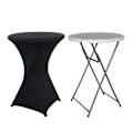 Miniatyrbild 4 av 5: Cocktailbordsöverdrag Stretch Spandex Cocktailbordsöverdrag Duk För Bröllop, Bankett Och Fest [DB] Emerald 60*110cm