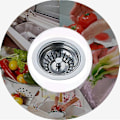 Miniatyrbilde 5 av 5: 2 stk. Silkurv for vask, kjøkkenvask sil, baderomsvask siler diameter 80mm [Db]