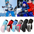 Miniatyrbilde 2 av 5: Barn Skihansker Vinter Varme Hansker Vindtette Snowboard Snøhansker Gutter Jenter [DB] Blue M 7 to 11 years