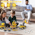 Miniatyrbild 2 av 5: DIY 5-i-1 Kombinationsbyggfordon, Leksaker för 5-åringar, Utbildande Transformerbar Robot Jul- och Födelsedagspresenter för Barn db 5 in 1 Transformers Toys