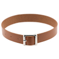 Miniatyrbillede 1 af 5: Halskæde Punk Retro Kunstlæder Spænde Choker Halskæde Til Dating Dark Coffee