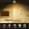 Miniatyrbillede 3 af 5: Gu10 Halogenpære 50w Dæmpbar, 220v Gu10 Halogen Spotpære 2 Pin, 2800k Varm Hvidt Lys, 700 Lumen [DB]