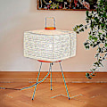 Miniatyrbild 5 av 5: Japansk design Akari Noguchi Yong bordslampa tryckt rispapperslampa sovrum skrivbord hemloft inredning fyrkantig stativ golvlampa [DB]