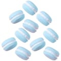 Miniatyrbilde 1 av 5: Simulerte Makronkaker Kunstig Harpiks Matleker 10 stk Falsk Matmodell [DB] Lake blue