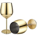 Miniatyrbillede 1 af 5: Vinglas i guld, 2 cocktailglas i rustfrit stål db