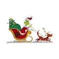 Miniatyrbild 1 av 3: Grinch Julbelysning Dekoration Trädgård Gräsmatta Utomhus Gräsmatta Grinch Skylt Med Pinnar Jul Semester Ornament [DB] B