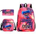Pikkukuva 1 / 5: 3 kpl Anime-peli 3d Poppy Playtime Monster -reput, laukku, kynäpussi, kangas koululaukku oppilaille lapsille DB Only Backpack Type 8