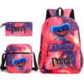 Pikkukuva 1 / 5: 3 kpl Anime-peli 3d Poppy Playtime Monster -reput selkäreput Messenger-laukku Kynäpussi Canvas-koululaukku oppilaille lapsille DB Only satchel Type 8