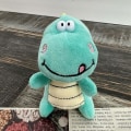 Miniatyrbilde 2 av 2: Mini utstoppede dinosaurer dyr anheng myk komfortabel hudvennlig utstoppet dukke for barn gutter jenter gaver Db Blue 3