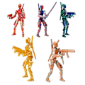 Miniatyrbild 1 av 2: T13 Actionfigur Titan 13 Actionfigur Robot Actionfigur 3D-tryckt Action [DB] red