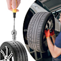 Miniatyrbilde 5 av 5: 100 stk Spikernagler 9mm + 1 stk Borhylse, Bil SUV ATV Antislipp Spikernagler Hjul Dekk Snø T DB silver