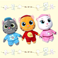 Pikkukuva 3 / 5: 28cm Ei voi puhua Versio Talking Tom ja ystävät Hattu Pehmolelut Talking Tom Angela Ginger Nuket Vaihdettavilla Vaatteilla DB Ginger With Hat