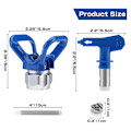 Miniatyrbilde 2 av 5: Airless malersprøytetupper, reversible sprøytetupper med sprøytefiltre/beskyttelse for airless sprøyting Ma [DB] Blue