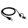 Miniatyrbilde 1 av 5: Smarttelefon til skriver OTG-kabel Micro USB & Type C til USB-B ledning Datotråd [DB] 1m