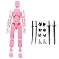 Miniatyrbild 2 av 2: T13 Actionfigur Titan 13 Actionfigur Robot Actionfigur 3D-tryckt Action [DB] Pink