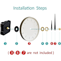 Miniatyrbillede 5 af 5: Quartz DIY Vægurs Bevægelsesmekanisme Batteri DIY Reparationsdele Udskiftning med Viser [DB]