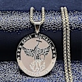 Miniatyrbillede 1 af 4: Syv Ærkeengle Amulet Rustfrit Stål Halskæder Mænd Segl af Salomon Talisman Halskæde Beskyttelse Smykker Krave Hombre_lldxm Db C 60cm BOX GD