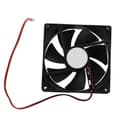90mm x 25mm DC 12V 2Pin Kylfläkt för Datorchassi CPU-kylare [DB] Black