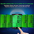 Miniatyrbillede 5 af 5: Trådløs cykelcomputer Multifunktionel LCD-skærm Cykelcomputer Mountainbike Speedometer Odometer IPX6 Vandafvisende Cykling [DB] Black Shell White Backlight