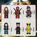 Miniatyrbilde 2 av 5: 12 stk Samleobjekter Superhelt Deadpool Minifigurer Wolverine Gambit Actionfigurer Byggeklosser Leke [Db]