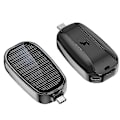 Pikkukuva 1 / 5: Mini aurinkovoimapankki, kannettava avaimenperä virtapankki matkapuhelimelle 1200mAh [DB] Black For type-c