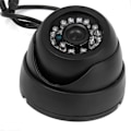 Miniatyrbillede 4 af 5: Sort Overvågningskamera PAL 1/3\" CMOS 700TVL 24 LED IR Cut 3.6mm Sikkerhed Indendørs Dome CCTV Kamera [db] Black